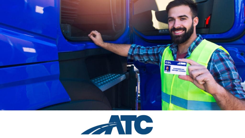 ATC driver holding his commercial driver license